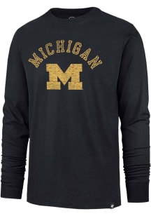 Mens Michigan Wolverines Navy Blue 47 Premier Long Sleeve Fashion T Shirt