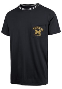 Michigan Wolverines Blue 47 Top Line Short Sleeve Fashion T Shirt