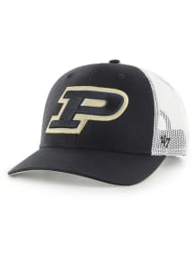 47 Black Purdue Boilermakers Trucker Adjustable Hat