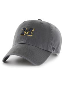 Michigan Wolverines 47 Clean Up Womens Adjustable Hat - Charcoal