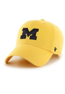 47 Yellow Michigan Wolverines Clean Up Adjustable Hat
