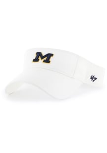 Michigan Wolverines 47 Clean Up Mens Adjustable Visor - White