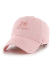 Michigan Wolverines 47 Haze Clean Up Womens Adjustable Hat - Pink