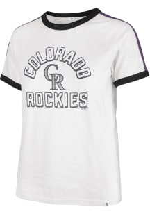 47 Colorado Rockies Womens White Peyton Short Sleeve T-Shirt