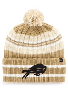 47 Buffalo Bills Tan Tonal Logo Hone Cuff Pom Mens Knit Hat