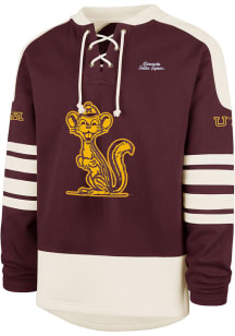 Mens Minnesota Golden Gophers Maroon 47 Sweep Check Eternal Lacer Hockey Fashion Sweatshirt
