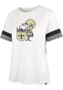 47 New Orleans Saints Womens White Frankie Short Sleeve T-Shirt