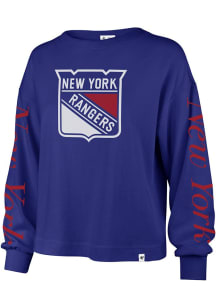 47 New York Rangers Womens Blue Marlow LS Tee