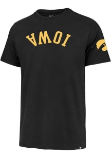 Iowa Hawkeyes Black 47 Franklin Upside Down Short Sleeve Fashion T Shirt