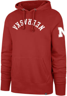 Mens Nebraska Cornhuskers Red 47 Headline Upside Down Long Sleeve Fashion Hood