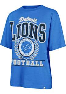 47 Detroit Lions Womens Blue Ring Short Sleeve T-Shirt