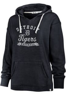 47 Detroit Tigers Womens Navy Blue Emerson Design Hooded Sweatshirt