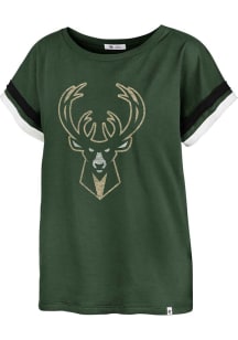 47 Milwaukee Bucks Womens Green Skylar Short Sleeve T-Shirt