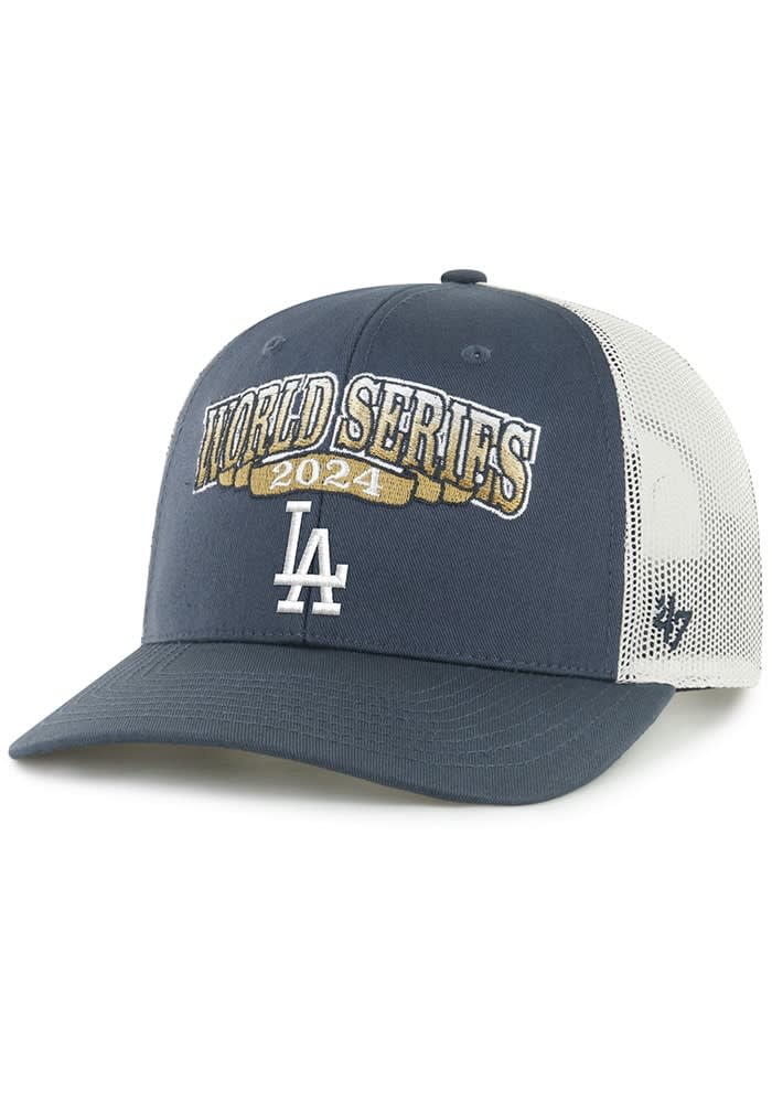 47 Los Angeles Dodgers 2024 World Series Leader Trucker Adjustable Hat