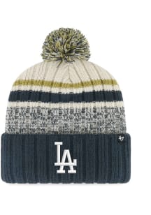 47 Los Angeles Dodgers Natural 2024 World Series ID Ambush Cuff Mens Knit Hat