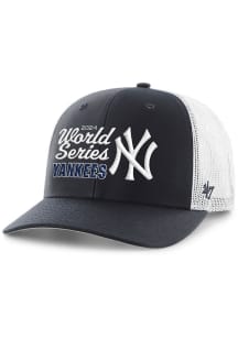 47 New York Yankees 2024 World Series Team ID Trucker Adjustable Hat - Navy Blue