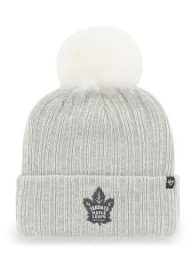47 Toronto Maple Leafs Grey Koda Cuff Pom Womens Knit Hat