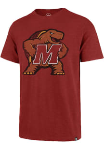 Maryland Terrapins Red 47 Team Logo Short Sleeve T Shirt