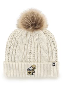 47 New Orleans Saints Ivory Retro Meeko Cuff Pom Womens Knit Hat
