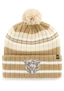 47 Chicago Bears Tan Hone Cuff Pom Knit Mens Knit Hat