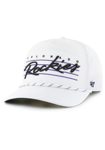 47 Colorado Rockies Downburst Hitch Adjustable Hat - White