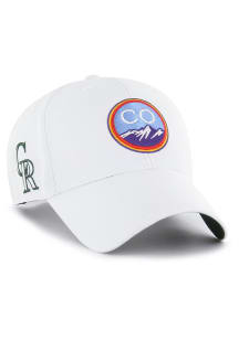 47 Colorado Rockies City Connect Double MVP Adjustable Hat - White