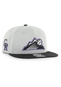 47 Colorado Rockies Grey Sure Shot Under 2T Captain Mens Snapback Hat