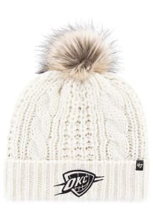 47 Oklahoma City Thunder Ivory Meeko Cuff Pom Womens Knit Hat