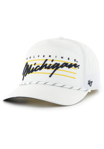 47 Michigan Wolverines Downburst Hitch Adjustable Hat - White