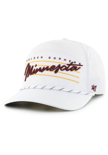 47 White Minnesota Golden Gophers Downburst Hitch Adjustable Hat