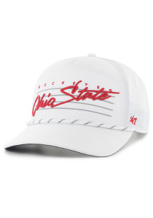 47 Ohio State Buckeyes Downburst Hitch Design Adjustable Hat - White