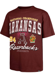 47 Arkansas Razorbacks Cardinal 1994 Basketball National Champions Foundation Short Sleeve Fashion..