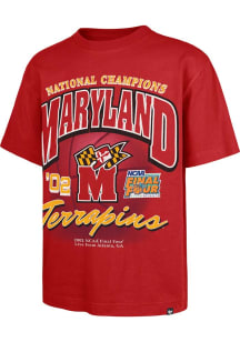 Maryland Terrapins Red 47 2002 Basketball National Champions Foundation Short Sleeve Fashion T S..