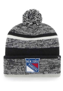 47 New York Rangers Black Northward Cuff Pom Mens Knit Hat