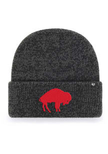 47 Buffalo Bills Black Retro Brain Freeze Cuff Mens Knit Hat