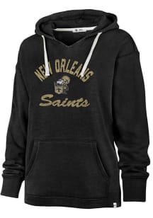 47 New Orleans Saints Womens Black Kennedy Hooded Sweatshirt