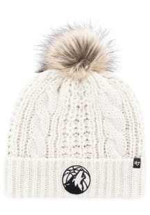 47 Minnesota Timberwolves White Meeko Cuff Pom Womens Knit Hat