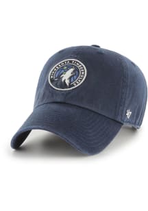 47 Minnesota Timberwolves Alt Circle Logo Clean Up Adjustable Hat - Navy Blue