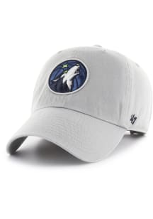 47 Minnesota Timberwolves Clean Up Adjustable Hat - Grey