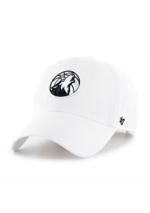 47 Minnesota Timberwolves Clean Up Adjustable Hat - White
