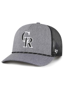 47 Colorado Rockies Carbon Rope Trucker Adjustable Hat - Grey
