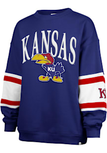 47 Kansas Jayhawks Womens Red Steadfast Crew Sweatshirt