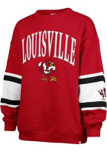 47 Louisville Cardinals Womens Red Steadfast Crew Sweatshirt