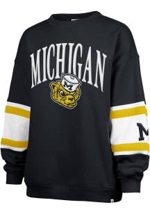 Womens Michigan Wolverines Blue 47 Steadfast Crew Sweatshirt