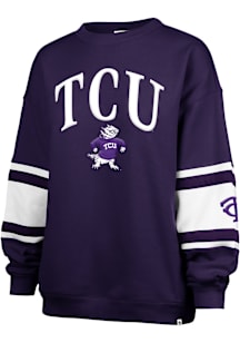 47 TCU Horned Frogs Womens Purple Steadfast Crew Sweatshirt