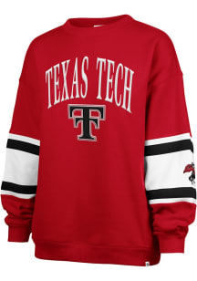 47 Texas Tech Red Raiders Womens Red Steadfast Crew Sweatshirt