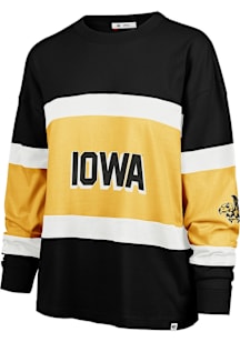 47 Iowa Hawkeyes Womens Black Breezyway LS Tee
