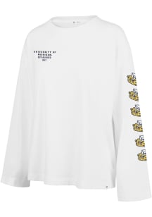 Womens Michigan Wolverines White 47 Ditto LS Tee