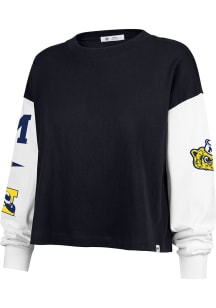 Womens Michigan Wolverines Blue 47 Badge Sydney LS Tee