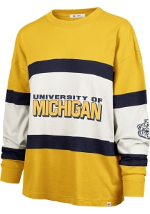 Womens Michigan Wolverines Gold 47 Breezyway LS Tee
